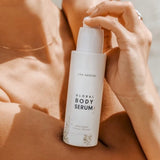 Lina Hanson Global Body Serum, a natural and organic clean body oil ,organic body serum, for rejuvenated skin.